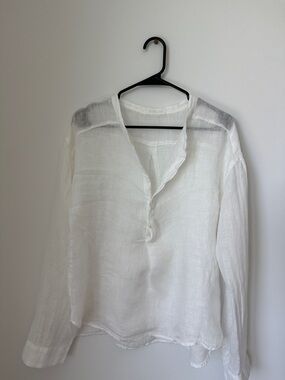 CP shades white line shirt